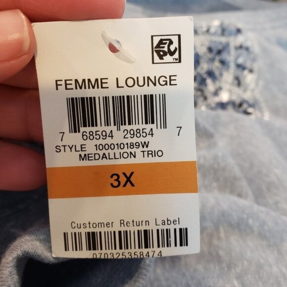 Sryle & Co Printed Sweatshirt Blue Medallion Trio - Picture 6 of 7